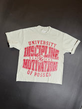 Load image into Gallery viewer, DISCIPLINE OVER MOTIVATION UNIVERSITY TEE