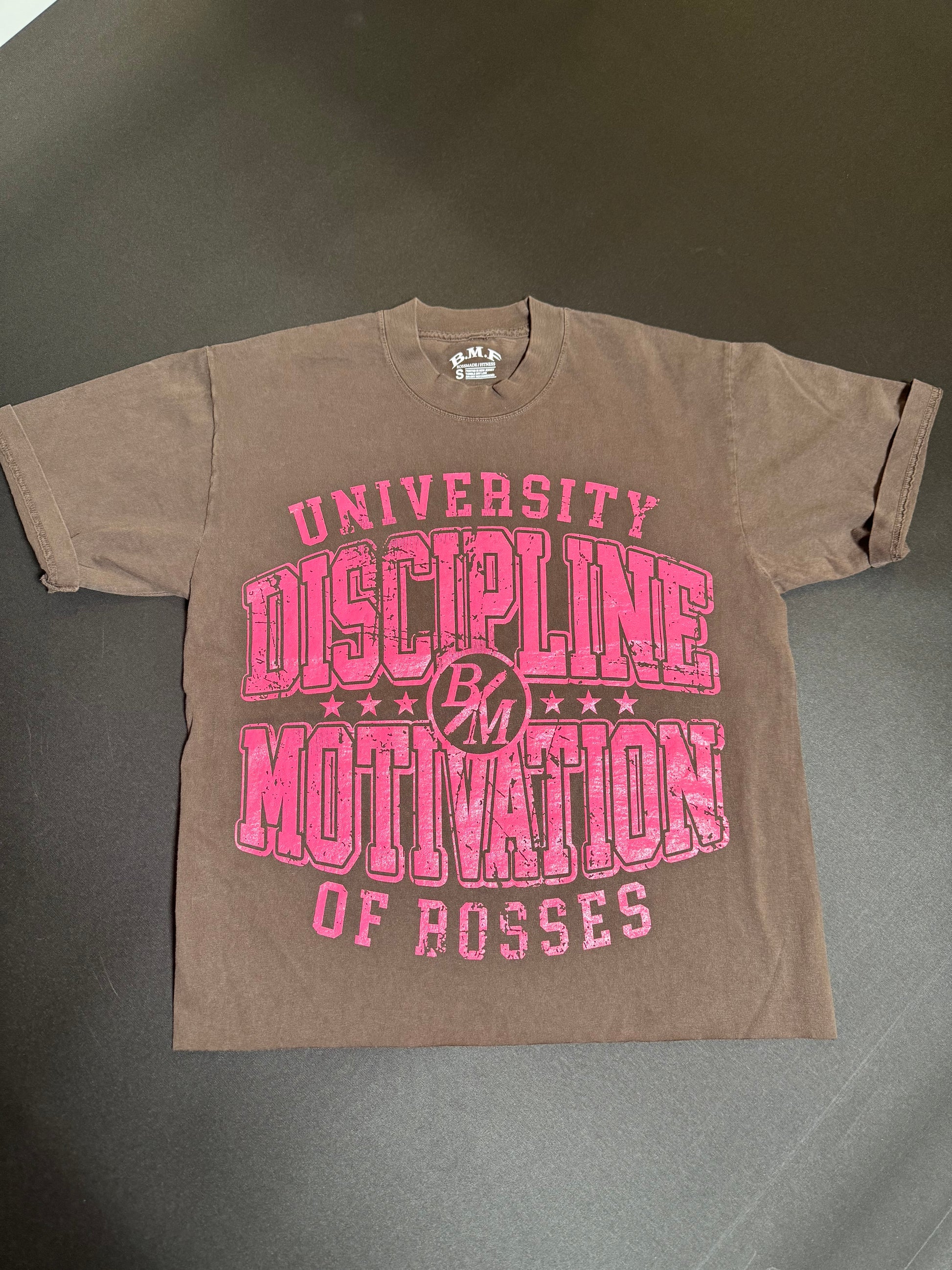 DISCIPLINE OVER MOTIVATION UNIVERSITY TEE